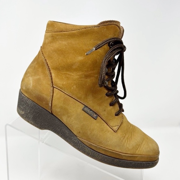 Mephisto Shoes - Mephisto Air Jet Tan Light Brown Leather Lace Up Ankle Boots Size 7
